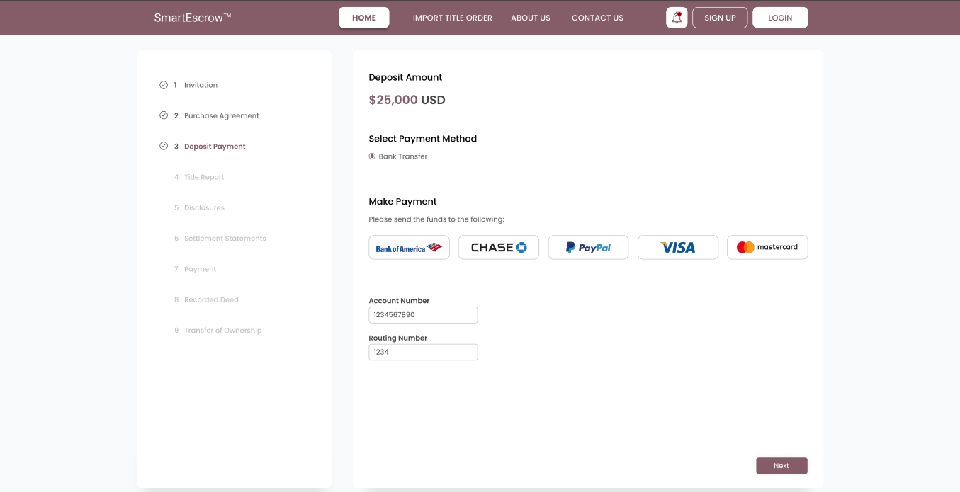 BlockSTRACT Demo Slide - Qualia Reports Menu